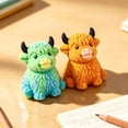 thumbnail image 5 of Highland Cow Squishies Fidget Toy, Cute Glitter Sensory Desk Decor for Adults, Anxiety Relief Squishy Cow Toy for Home Office Decoration 1Pc (#F), 5 of 5