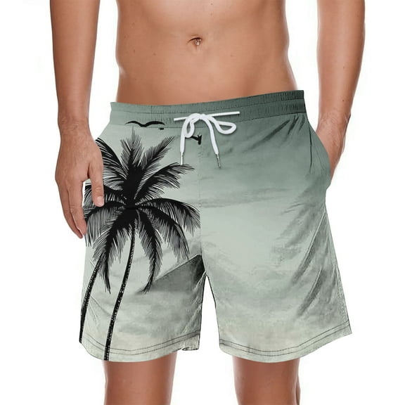 2025 Funny Hawaiian Printed Shorts for Men Fashion Tropical Casual Beach Pants with Pockets Quick Dry Holiday Board Shorts