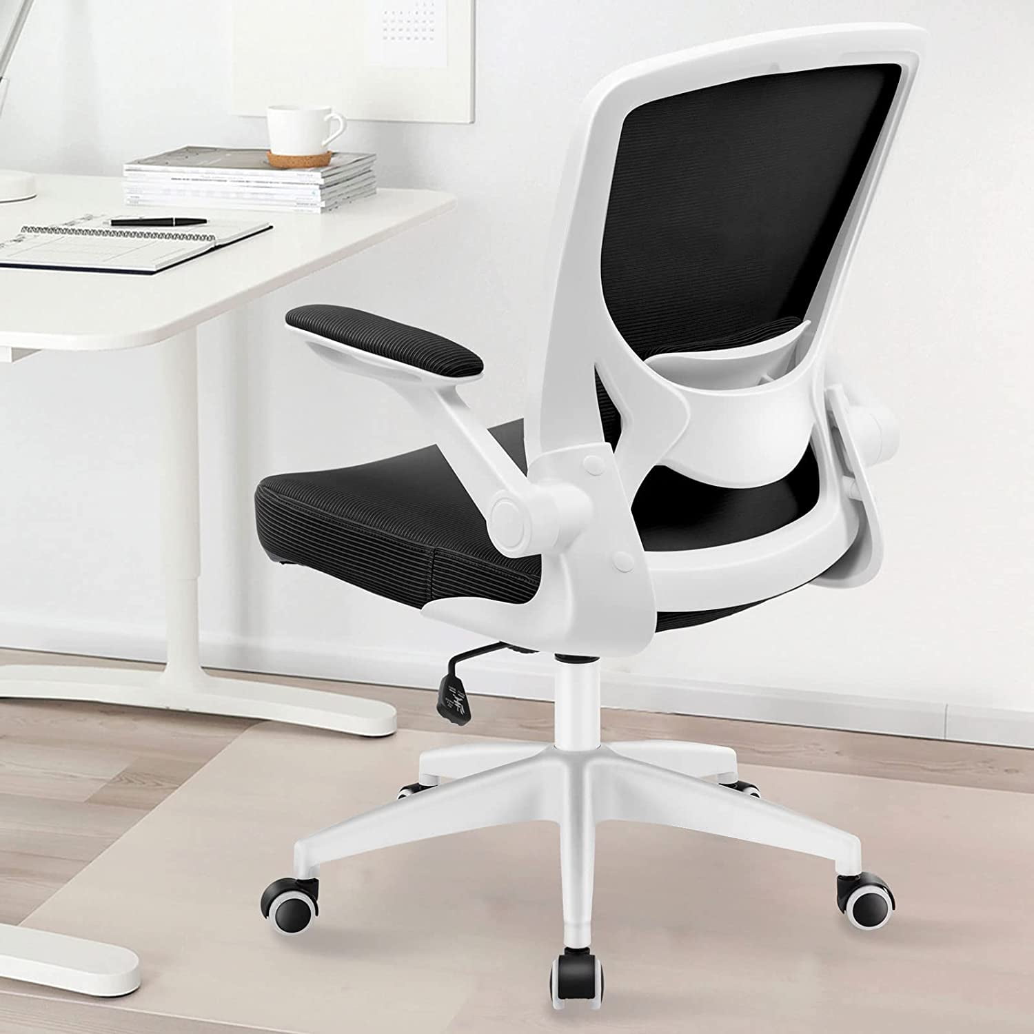 Ergonomic Office Chair, Breathable Mesh Desk Chair, Lumbar Support Computer  Chair with Wheels and Flip-up Arms, Swivel Task Chair, Adjustable Height  Home Gaming Chair - Walmart.com