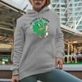 thumbnail image 2 of So Luckin' Boujee, St. Patrick's Day, Heather Grey Hooded Sweatshirt or Hoodie, 3XL, 2 of 5