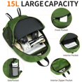 thumbnail image 4 of Mochila de Senderismo SFIUYDS Impermeable Ligera Verde 15L, 4 of 9