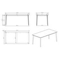 thumbnail image 4 of Milan Marbleized Matte Gray Ceramic Top Table with Steel Four-legged Base, 4 of 4