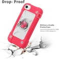 thumbnail image 2 of Compatible with iPhone Se3/iPhone Se2, iPhone 6/6S Case,iPhone7/iPhone8 Case 4.7 Inch with Ring Stand, Heavy-Duty Military Grade Shockproof Phone Cover (Hot Pink), 2 of 12
