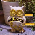 thumbnail image 3 of Welcome Owl Welcome Light Decoration Resin Outdoor Sculpture Simulation Solar Light Garden Decoration, 3 of 8