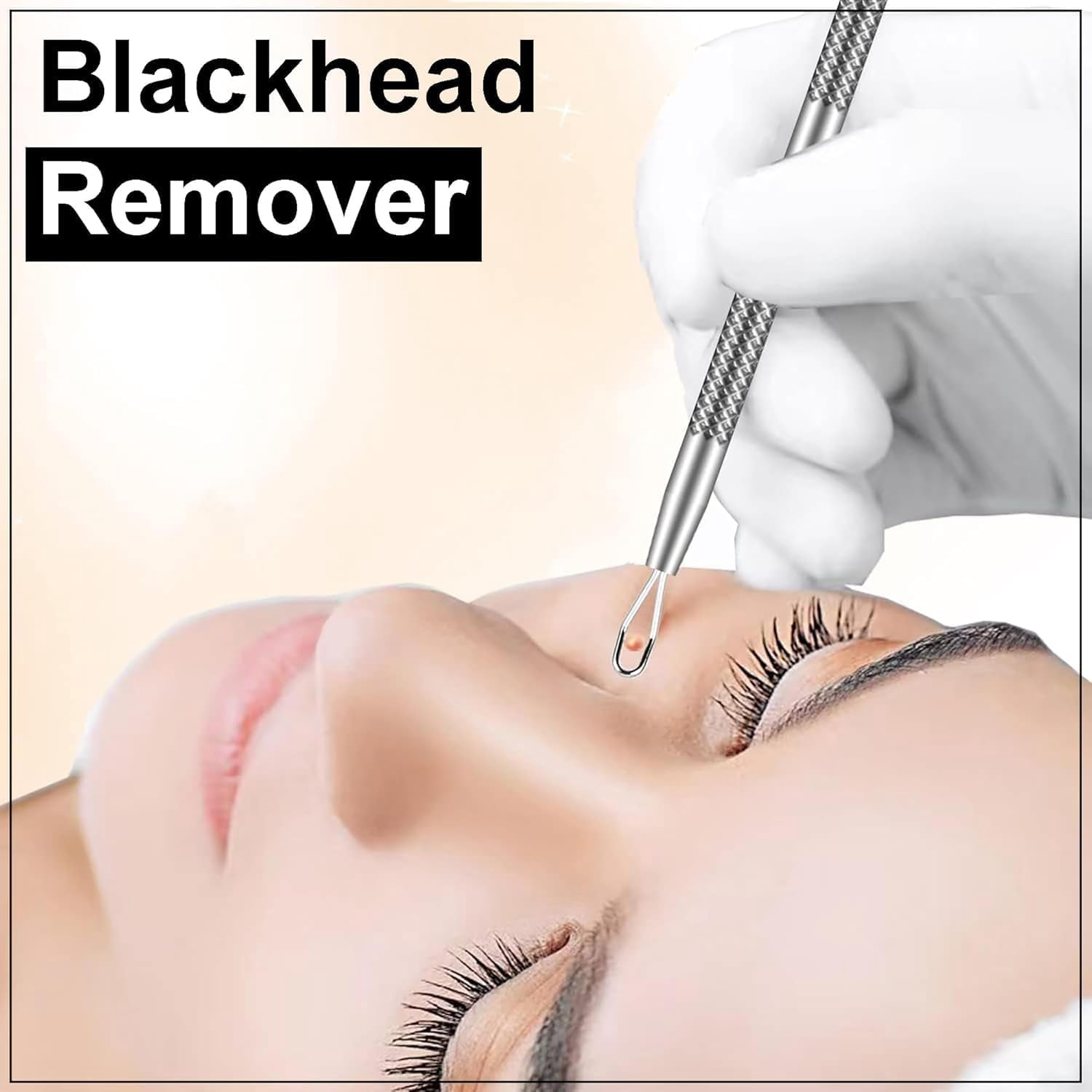 Blackhead Remover Kit with Stainless Steel Tools, Pimple Extractor, Acne Removal & Facial Cleansing Tools for Men & Women