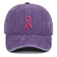 thumbnail image 4 of Purple Hat Accessory, Cotton Baseball Caps, Breast Cancer Hats for Women Embroidered Adjustable Breast Cancer Awareness Hat Breast Cancer Gifts for Woman, One Size, 4 of 4