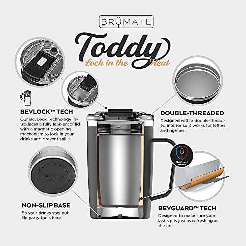 Brumate Toddy 16 oz 100% leakproof insulated travel Coffee Mug. Stainless  Steel