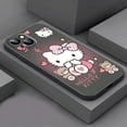 thumbnail image 4 of Cartoon Hello Kitty Cat Phone Case For iPhone 15 14 13 12 11 Pro Max Plus 12 13 Mini X XS Max Black Shell Shockproof Back RJ, 4 of 7