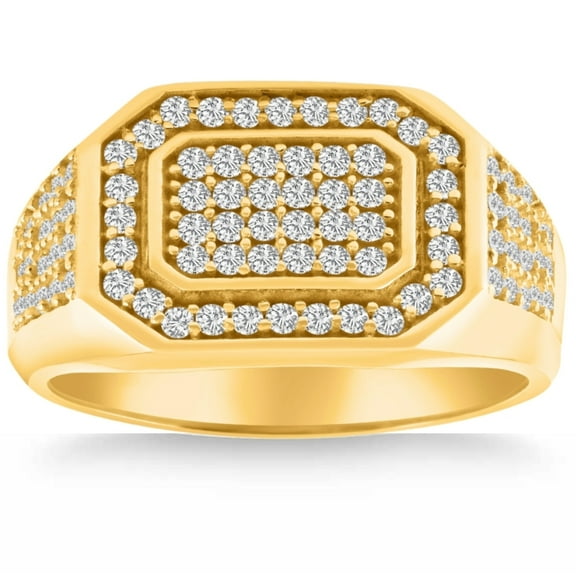 Pompeii 1Ct Men's Diamond Ring in 14k Gold Lab Grown (F/G,VS2-SI1)