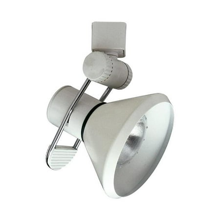 Sn Satin Nickel Porcelain PLC TR202 SN 2.50 x 4.50 in. 120V Track Accessories 1 Light 120V Track Lamp Shade Ceiling Light, Satin Nickel ()