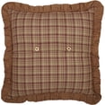 thumbnail image 4 of VHC Brands Dawson Star Appliqued Cotton Rustic Farmhouse Bedding Square 18x18 Filled Pillow Ruffled Red, 4 of 6