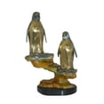 thumbnail image 2 of Two Penguins Bronze Statue -  Size: 16"L x 10"W x 12"H., 2 of 12