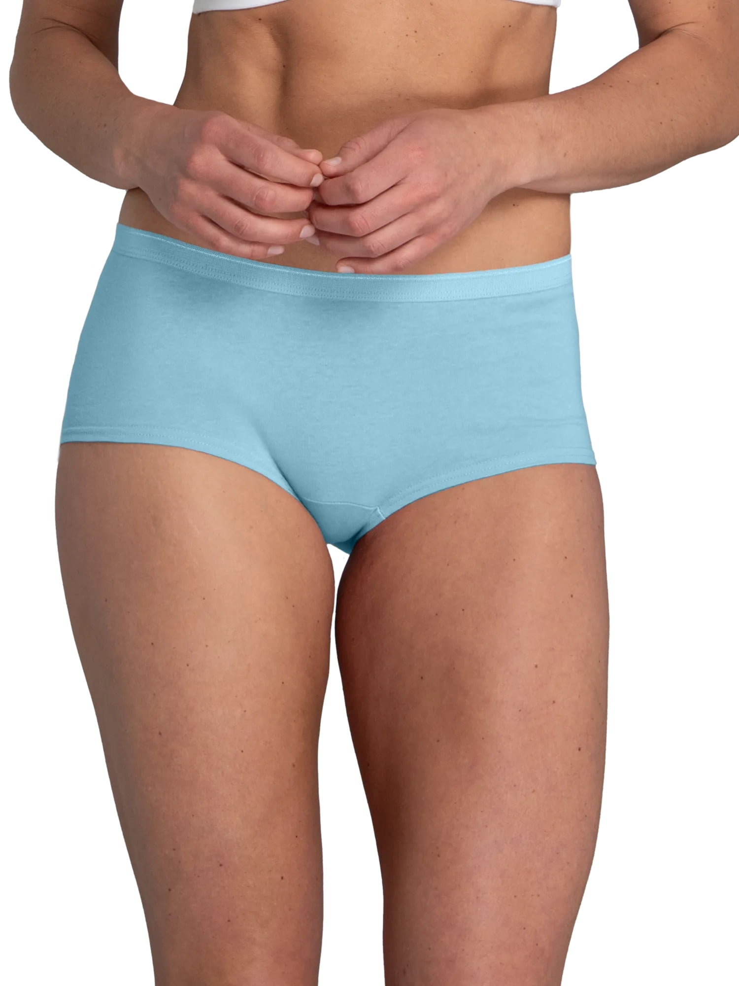 Fruit of the Loom Women's Cotton Boyshort Underwear, 6-Pack