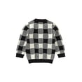 thumbnail image 2 of Seyurigaoka Fall Winter Little Girls Knitted Tops,Casual Plaid Long Sleeve Round Collar Knitwear, 2 of 9