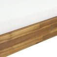 thumbnail image 4 of Lindero Outdoor Acacia Wood Chaise Lounge with Cushion (Set of 4), Teak and Cream, 4 of 7