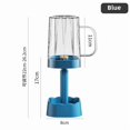thumbnail image 1 of Blue Handle Plastic Toothbrush Holder Set with Electric Toothbrush Stand - Child-Safe Minimalist Storage Solution for Students, Dormitories, and Bathroom Organization, Versatile for Toothpaste and, 1 of 6