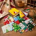 thumbnail image 5 of 70 Pcs Christmas Fabric Squares, Cartoon Print Quilting Cotton for DIY Sewing Patchwork, Holiday Santa Snowman Tree Pre-cut Fat Quarter Bundle, 5 of 5