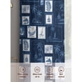 thumbnail image 6 of Tropical Beach Sheer Curtains 72 Inch Long 2 Panels, Summer Coconut Tree Anchor Boat Blue White Plaid Light Filtering Rod Pocket Curtains, Sheer Voile Drapes for Living Room Bedroom, 52"x72", 6 of 8