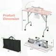 thumbnail image 3 of Gymax Folding Manicure Nail Table w/ Electric Dust Collector LED Lamp Carry Bag, 3 of 10
