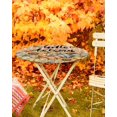 thumbnail image 5 of Round Fitted Tablecloths Thanksgiving Pumpkin Autumn Sunflower Waterproof Table Cover for Kitchen Dining Party Decor Maple Leaf Orange Plaid,36"-44", 5 of 6