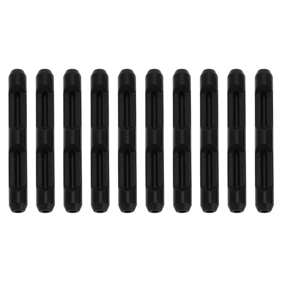 Unique Bargains 5 Pair Eyeglass Temple Tips Double-sided Opening Pattern Anti-slip Ear Hooks 2.20"x0.24" Black
