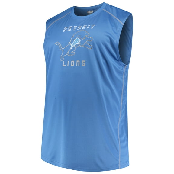 Men's Majestic Blue Detroit Lions Big & Tall Endurance Test Muscle Tank Top