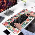 thumbnail image 2 of Long Mouse Pads for Desk,Pioneer Flower Floral Print Pattern Desk Mats on Top Of Desks, Desk Mouse Pad Extra Large with 3mm Non-Slip Base and Stitched Edge for Gaming,Office,Work,Home 31.5"x15.7", 2 of 6