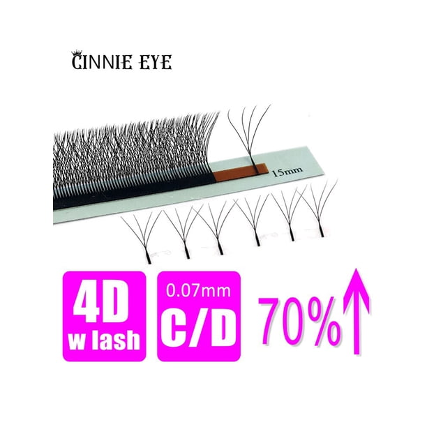 4D W Lash Extension Rusia Volumen WY Fluffy Premade Fans Eyelash Clover Bloom Mink Faux Cil Lashes Dolly Hybrid Eyelash Cilios Dengxun unisex