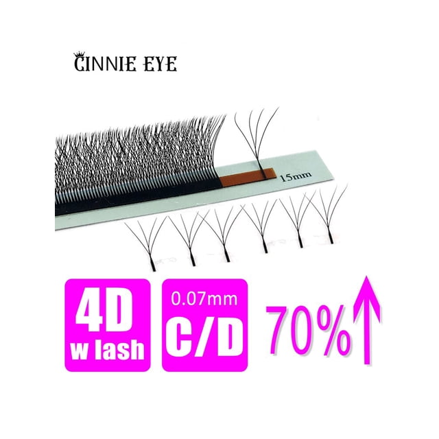 4D W Lash Extension Rusia Volumen WY Fluffy Premade Fans Eyelash Clover Bloom Mink Faux Cil Lashes Dolly Hybrid Eyelash Cilios Dengxun unisex