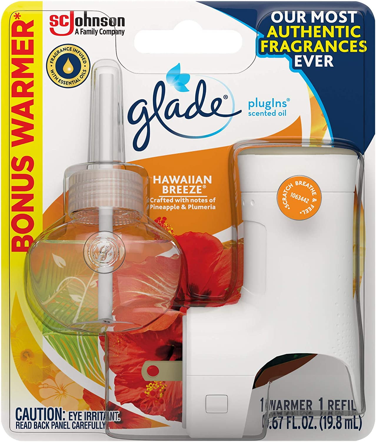 Glade PlugIns Scented Oil Air Freshener Starter Kit, Hawaiian Breeze, 0