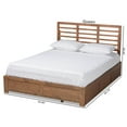 thumbnail image 2 of Bowery Hill Ash Walnut Brown Finished Wood Full Size 3-Drawer Bed, 2 of 12