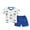 Blue E, variant on Loopsun Toddler Summer Sets, Boys and Girls Summer Printed Round Neck Short Sleeve and Shorts Set Pink 3 Years