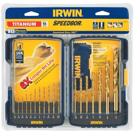 Irwin 3018010 Titanium Nitride TurboMax Drill Bit 18-Piece Set ...