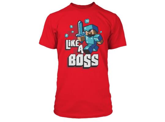 like a boss minecraft shirt
