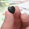 thumbnail image 4 of Uxcell 15pair Eyewear Ear Grip Heart-Shaped Silicone Eyeglasses Temple Stopper Anti-Slip Retainers, Black, 4 of 6
