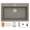 Concrete, variant on Karran   Top Mount 33 in. Large Single Bowl Quartz Workstation Kitchen Sink Brown