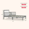thumbnail image 3 of Dream On Me Brookside Toddler Bed, Steel Grey/White, 3 of 6