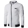 thumbnail image 3 of Cárdigan informal holgado con cremallera para hombre, ropa deportiva sencilla con estampado, ideal para exteriores, béisbol y golf, primavera y otoño, 3 of 4