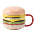 thumbnail image 1 of Taza de café de cerámica, taza de té, colección práctica, taza de hamburguesa de cerámica, taza para beber Mango rojo, 1 of 9