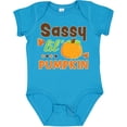 thumbnail image 3 of Inktastic Thanksgiving Sassy Lil Pumpkin with Fall Leaves Girls Baby Bodysuit, 3 of 5