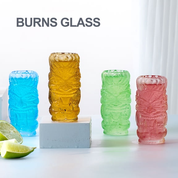 Burns Glass 1.5 oz Warrior Shot Glasses Set of 4