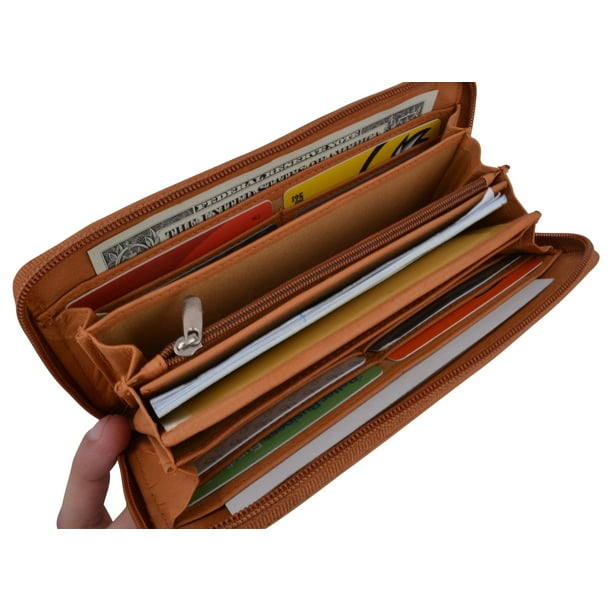 Marshal Wallet Ladies Genuine Leather ZipAround Long Credit Card