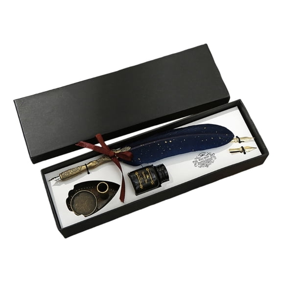 Quills Pen and Ink Set Pen Ink Set, Calligraphy Pen Fountain Dip Pen Set Calligraphy Pen Quills Pen Fancy Pen Luxury Vintage Signature Pen Set