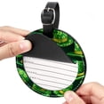 thumbnail image 2 of Saint Patrick's Day 2pcs PU Leather Round Bag Tags with Privacy Cover and Name ID Tag - Suitcase Tags for Travel Luggage, Handbags, Backpacks, School Bags, 2 of 6