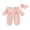 Pink, variant on Suealasg Baby Girls Full Length Jumpsuit 3 6 9 12 Months Infant Long Sleeve Bow Print Ruffle Rompers Headband Spring Fall Bodysuit Clothes for Newborn Girls