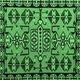 thumbnail image 1 of Ahgly Company Indoor Square Southwestern Emerald Green Country Area Rugs, 5' Square, 1 of 4