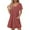 Red#2, variant on Up to 70% Off! Xuniizn Summer Dresses for Women 2025 Casual Beach Solid Color V Neck Short Sleeves Sexy Mini Sundress Lightweight Flowy Tank Dress with Pockets