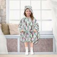 thumbnail image 7 of Wearable Blanket with Sleeves and Pocket Oversized Hooded Sweatshirt 3-14 YR Mint Green Vines S, 7 of 7