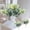 White, variant on Winter Poetry Upgrade 2Pcs Variegated Artificial Leaf Bush, Faux Greenery Sprigs, Fake Plant Stem for Vase & Wedding Arrangement, 13.78in B