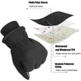 thumbnail image 2 of Guantes térmicos de invierno Trabajo en la nieve Guante cálido aislado para mujeres y hombres Negro M Ormromra CJWUS-6211, 2 of 6
